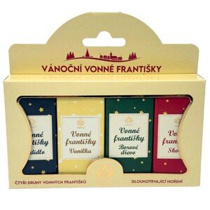 ARÔME Vianočné vonné kužele s držiakom, mix 4 vôní po 10 ks