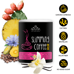 Altevita Slimming Coffee Decaf bez kofeínu vanilla 100g
