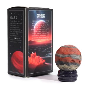 AWM  Červený Jaspis na Solárnom Stojane zo Zlatého Kameňa - Mars 40mm 1ks