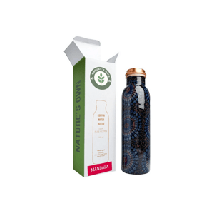 Nature's Own Medená fľaša na vodu vzor Mandala, 950 ml