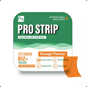 PH PROSTRIP®️ Vitamin B12+ perorálne vegánske pásiky pomaranč 30ks
