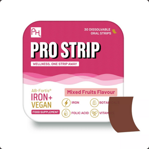 PH PROSTRIP®️ Železo + AB-Fortis®+ perorálne vegánske pásiky zmes ovocia 30ks