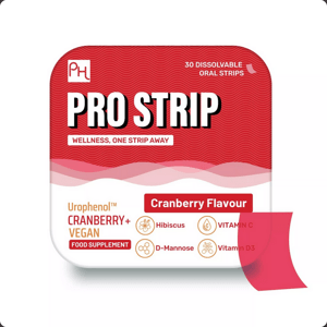 PH PROSTRIP® Brusnica + Urophenol™+ perorálne vegánske pásiky 30ks
