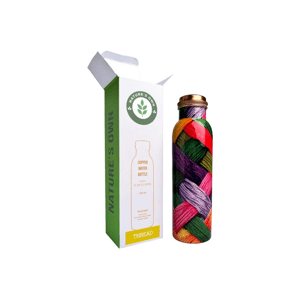 Nature's Own Medená fľaša na vodu vzor Vlna, 950 ml