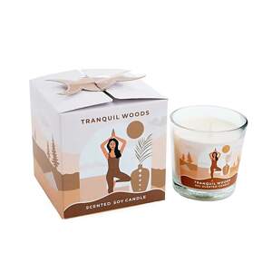 Moonshine Yoga Sviečka zo sójového vosku Tranquil Woods v krabičke 60g