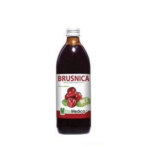 Šťava z brusníc 100% EKOMEDICA 500 ml