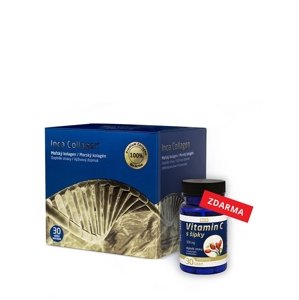 Hydrolyzovaný rybí kolagén v prášku INCA COLLAGEN 30x3 g + Vitamín C ZDARMA