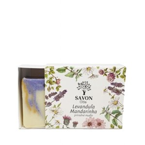 Prírodné mydlo - levanduľa a mandarínka  SAVON 100 g
