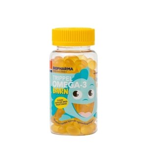 Omega-3 Barn žuvacie kapsule s rybím olejom pre deti BIOPHARMA 120 ks