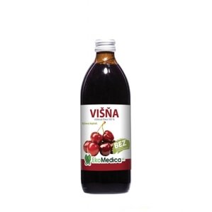 Višňa 100% šťava EKOMEDICA 500 ml