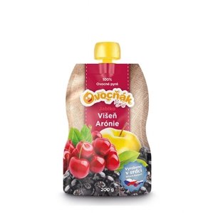 Ovocné pyré jablko, višňa, arónia 100% Ovocňák 200 g