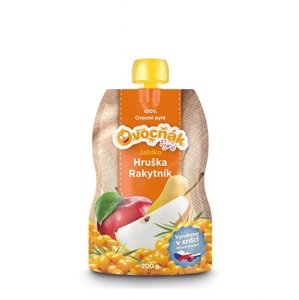 Ovocné pyré jablko, hruška a rakytník 100% Ovocňák 200 g