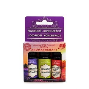 Set olejov - Pozornosť a koncentrácia ALTEVITA 3x10 ml