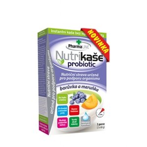 Nutrikaša probiotic – čučoriedka + marhuľa PHARMALINE 3×60 g