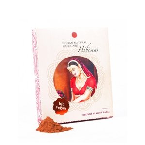 Hibiscus - bylinný vlasový zábal  Indian Natural 200 g
