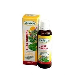 Cukor normal - bylinné kvapky DR. POPOV 50 ml