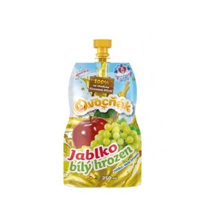 100% ovocná šťava jablko + biele hrozno Ovocňák 250 ml