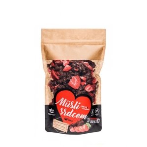 Müslim srdcom proteínové - jahoda a čokoláda TOPNATUR 250 g