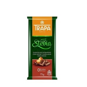 Mliečna čokoláda so stéviou a orieškami TRAPA 75 g