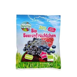 Ovocné cukríky bez želatíny - bobuľoviny BIO OKOVITAL 80 g