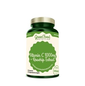 Vitamín C 1000 mg + šipky GREEN FOOD 60 kaps.