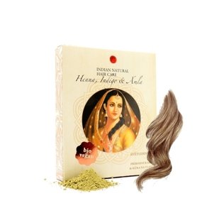 Henna, Indigo & Amla - svetlohnedá farba na vlasy INDIAN NATURAL 200 g