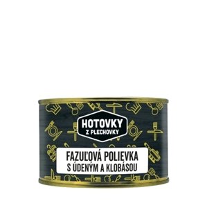 Fazuľová polievka s údeným a klobásou HOTOVKY 400 ml